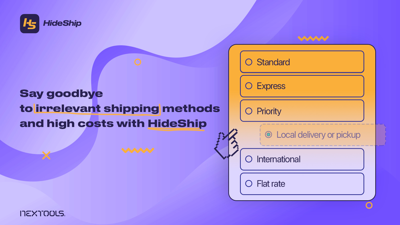 hide shipping methods shopify